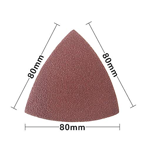 60pcs Triangular Hook & Loop Triangle Sandpaper, Fit 31/8 Inch