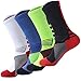 Tdeal 4 Pack Men's Sport Crew Sock Basketball Cushioned Dri-Fit Athletic Compression Socks