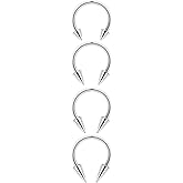 Ovxznts 4PCS Long Spike Septum Rings 16G Surgical Steel Snake Bite Jewelry Lip Rings Smiley Piercing Jewelry for Women Men Spike Length 3mm/4mm/5mm/6mm