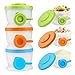 Zooawa Baby Formula Dispenser, Non-Spill Stackable Milk Powder Formula Container and Snack Storage for Travel, BPA Free, 3 Compartment, Medium Color