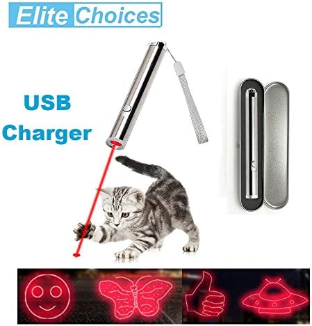 3 in 1 Cat Chaser Toys, Elite Choices Upgrade Version USB Rechargeable LED Pet Red Dot Toys/Flashlight/Black Light Interactive Exercise Pet Toy for Cats Catch ,Dog Training Tool