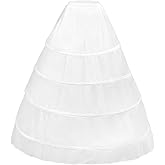 hhdatc Women’s Hoop Petticoat Underskirt Crinoline Tulle Slip Skirt Hoop Skirt Petticoat for Wedding Dress Bridal Gown & Formal Dresses