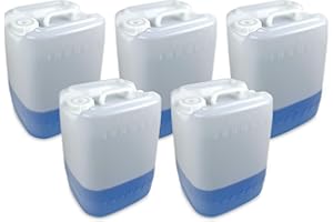 ePackagesupply 5 Gallon UN Rated Plastic Tight Head Container with Cap, Chemical Grade, Stackable, Made in USA (5)