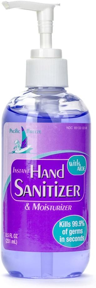 Pacific Breeze Products Hand Sanitizer Aloe Vera Moisturizer - Kills 99.99% Germs (2 Pack)
