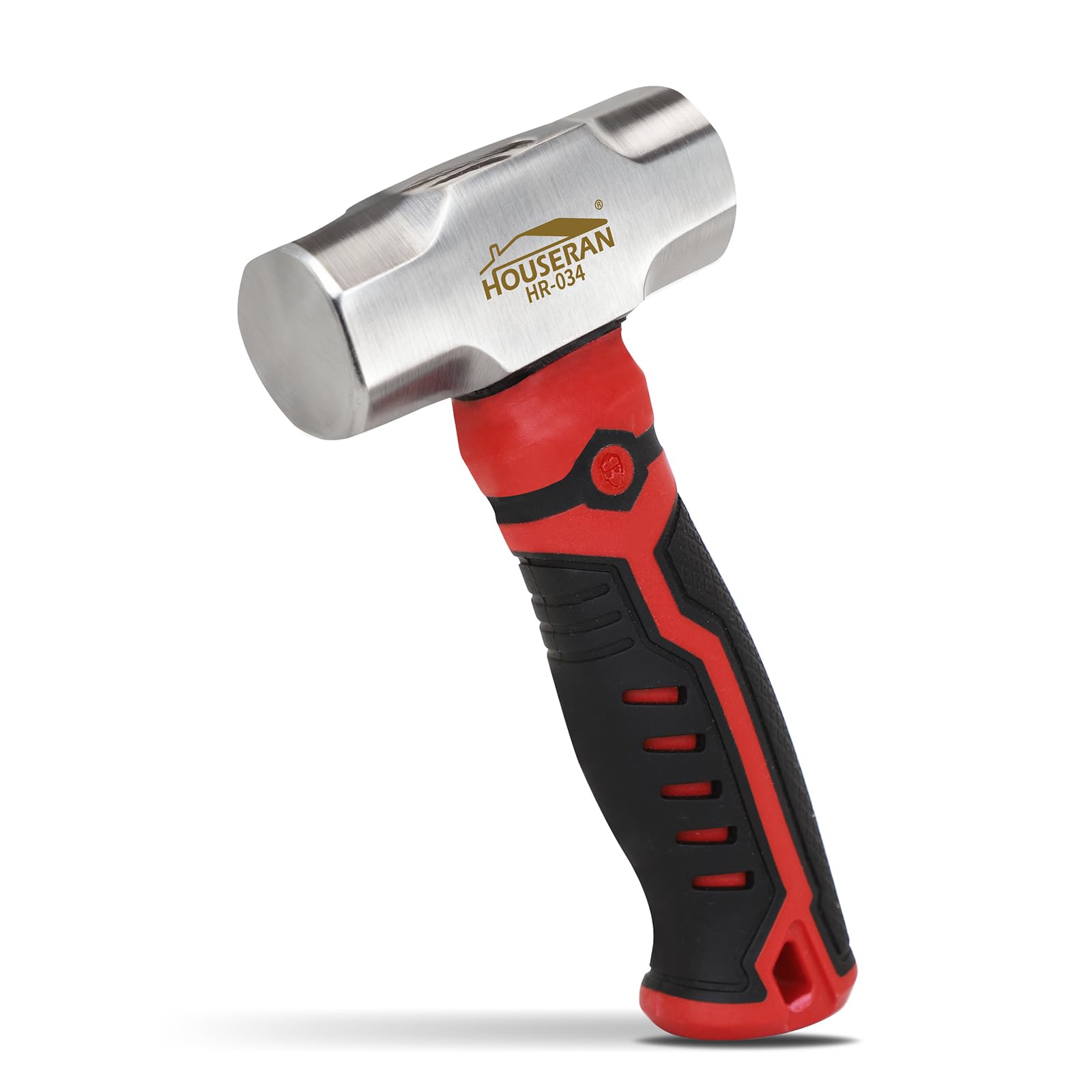 HOUSERAN Mini Sledge Hammer, 1.24lb Sheet Metal Hammer, Non-Slip Rubber Handle, Red and Black