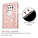 LeYi Compatible for LG V30 Case, LG V35 ThinQ Case, LG V30+ / V30 Plus/ V30S ThinQ Case with HD Screen Protector for Girls Women, Glitter Bling Phone Case for LG V30 / LG V35 ThinQ TP Rose Gold