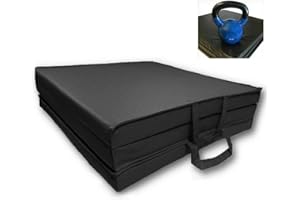 Fitness Maniac New Folding Panel Gymnastics Mat Gym Exercise Yoga Tri Mat Pad Black Exercise Mats USA