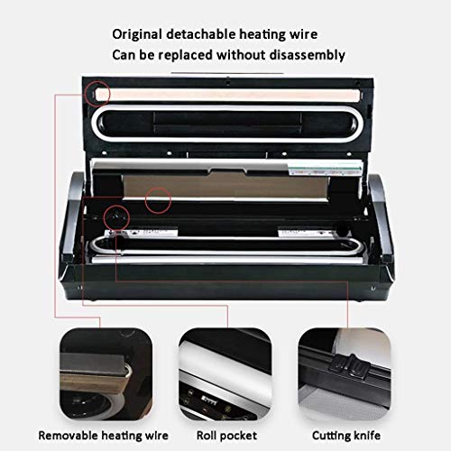 Vakuumierer Vakuumierer, Automatische Lebensmittel Vakuum-Dichtungs-Maschine mit Cutter Rolltasche Slot, for Trocken… – Bild 7