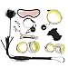 Kismet168 Hot Sale Women’s Couples’ 10PCS Leather Handcuffs Set-Adult Six-Toys for Cosplay Game (Yellow)thumb 1