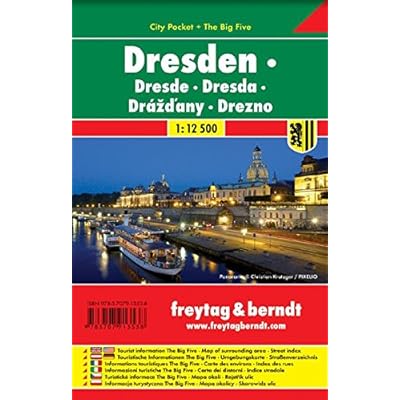 Dresde City Pocket. Plano callejero plastificado. Escala 1:12.500. Freytag & Berndt. Dresde City Pocket. Plano callejero plastificado. Escala 1:12.500. Freytag & Berndt.