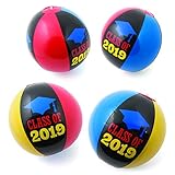 Fun Express - Inflatable Class of 2019 Beach Balls for Graduation - Toys - Inflates - Beach Balls - Graduation - 12 Pieces