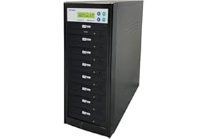 Optodisc 1 to 7 24X Burner M-Disc Support CD DVD Duplicator - Standalone Copier Duplication Tower OPTO-S7T-DVD-BK