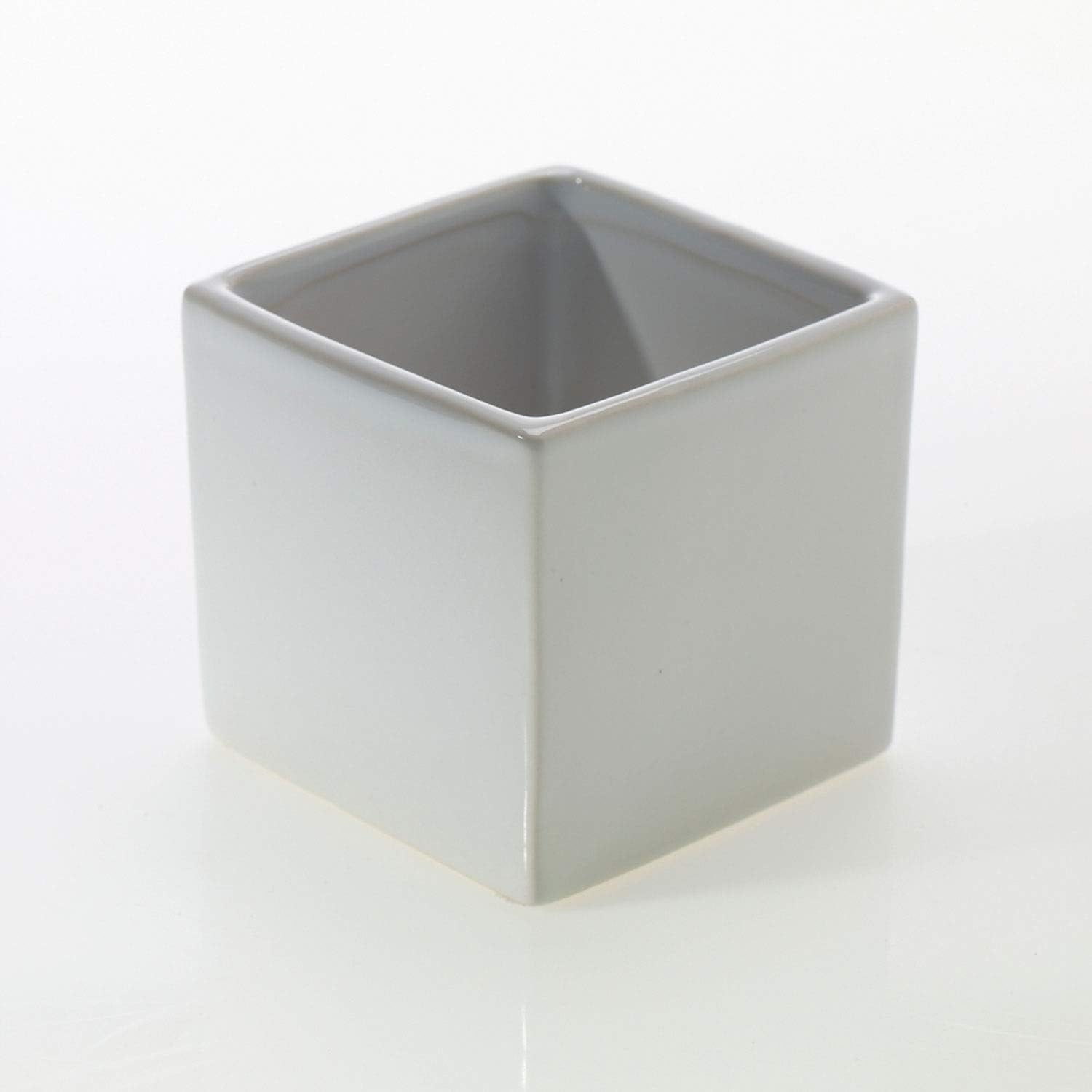 White Square 3.25 x 3.25 Ceramic Urban Vase Set of 2 Amazon.co.uk