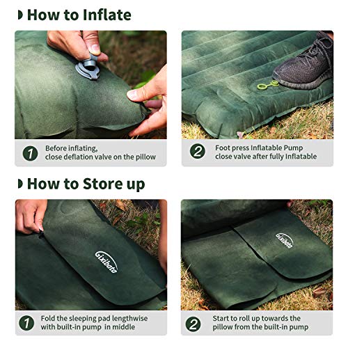 Gixibata Camping Sleeping Pad, Ultralight Self Inflating Camping Pads