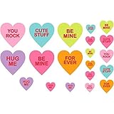 Amscan Blushing Valentine's Day Candy Hearts Printed Paper Cutouts Party Decoration Mega Value Kit (30 Piece), Multicolor, One Size