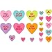 Amscan Blushing Valentine's Day Candy Hearts Printed Paper Cutouts Party Decoration Mega Value Kit (30 Piece), Multicolor, One Size