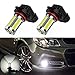 2PCS 1500 Lumens Super Bright H10 9145 9140 9045 9040 LED Fog Light Bulbs with Projector for Fog or DRL Light, 33 SMD Bright White 6000k