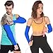 Shinymod Arm Sleeves UV Protection Sleeves for Men Women Youth Arm Warmers Compression Sports Long Sleeves Cycling Hiking Golf Basketball Driving Fishing Tattoo Covers Elbow Sleeves (Blue, L)