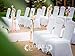 CUSFULL 10 Pcs Polyester Spandex Banquet Wedding Party Chair Covers Universal (White)