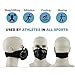 Newtall Workout Training Fitness Mask MMA High Altitude Simulation Dustproof Mask Activated Carbon Filtration Exhaust Gas Anti Pollen Allergy PM2.5 Face Mask for Running Cycling Outdoor Sports (Black)