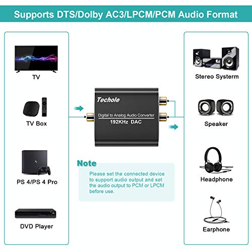 4 Converter+192kHz+Techole+Aluminum+Converter+Headphone