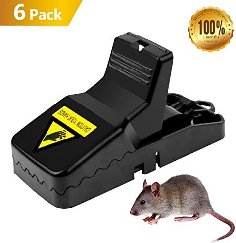 Diaotec Mouse Trap Mice/Rodents/Rats Snap Traps Killer/Catcher Quick Kill That Work - Effective and Reusable Rodent Control (6 Pack)