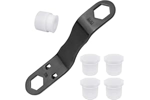 SAQXK RV Water Heater Drain Plug Wrench Kit for RV Camper Water Heater Replace 7/8" 15/16" Drain Plugs Angled Design, 4pcs 1/2" NPT Replacement Drain Plug