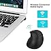 MoKo Wireless Mouse, 2.4G Ergonomic Vertical Wrist Rest Mouse with 3 Adjustable DPI Levels and 6 Buttons for Laptop, PC, Notebook, Chromebook, MacBook - Black