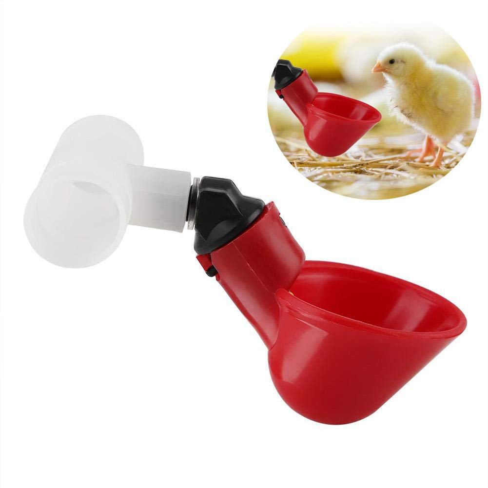 Poultry Water Dispenser, 5Pcs Automatic Chicken Water Dispenser Poultry Water Drinking Cup for Livestock Hen Duck, 1.7 x 1.4inch