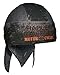 Harley-Davidson Mens Charcoal Sublimated H-D Head Wrap, Distressed Black HW51681