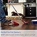 WISP Broom and Dustpan Set for Home, Pet Hair Remover for Carpet, Indoor Outdoor Telescoping Broom Household Cleaning Set, Easy Wall Storage, 52'' Adjustable Handle 3-Piece Patented WISPsystem, Red