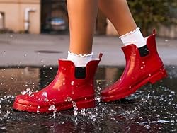 NORTY - Womens Ankle Rain Boots - Ladies Waterproof