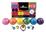 Bubble Bath Bombs for Girls with Surprise Toys and Kids Jewelry Inside by Two Sisters Spa. 6 Large 99% Natural Fizzies in Gift Box. Moisturizes Dry Sensitive Skin. Releases Color, Scent, and Bubbles.
