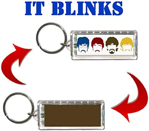 Blinking The Beatles Color Faces Fett Solar Keychain No Batteries Ever Needed