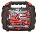 Bo-Toys Kids 28 Pcs Tool Set Pretend Play Toy Set in Handy Carry Along Tool Box, Red/Black