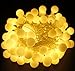 Globe string lights , Sungluber 100 Led Indoor Linkable String Lights 31V Safety Warm White Fairy Festoon Party Lighting for Patio, Wedding, Bedroom, Party