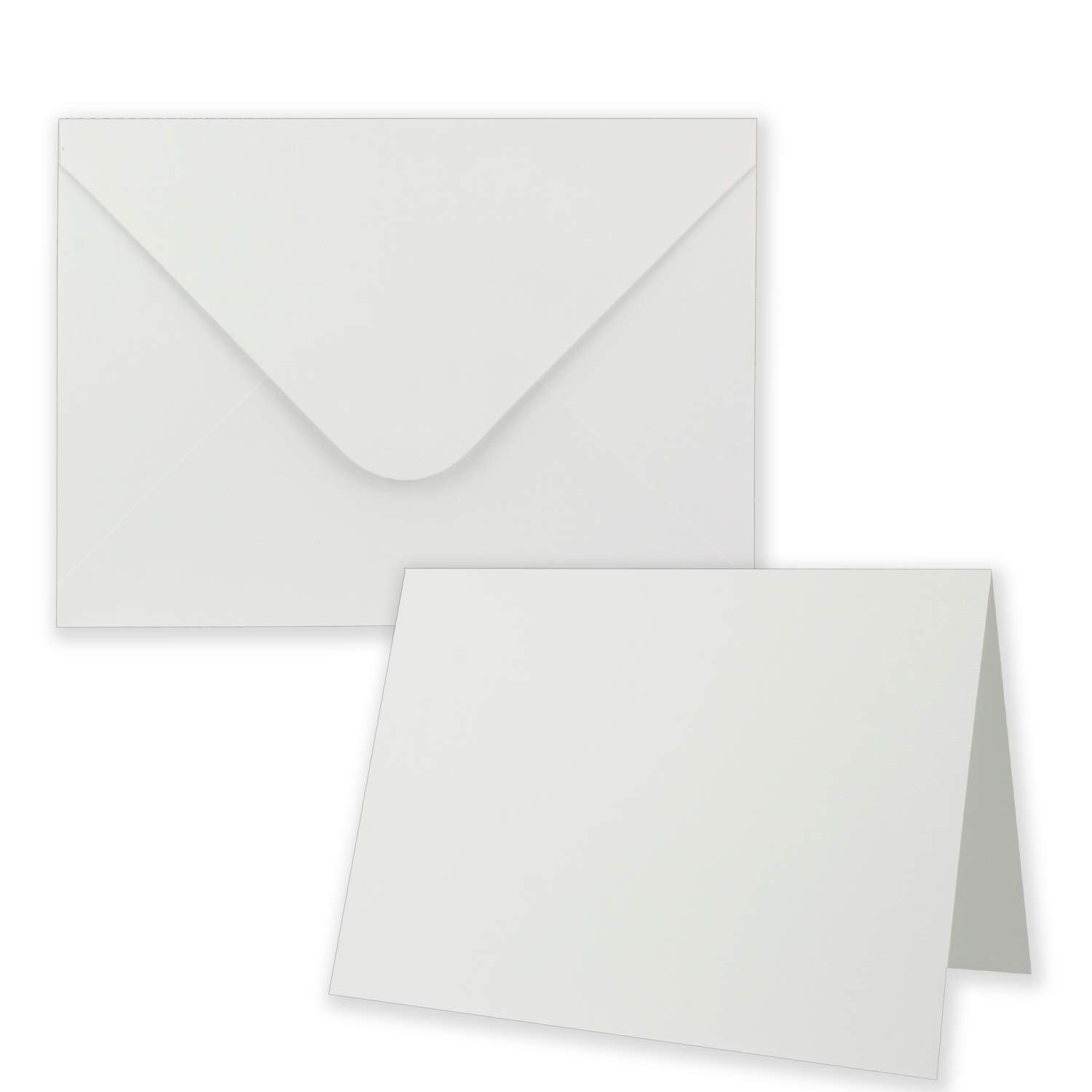 NEUSER PAPIER 20x folding card set including envelopes larger than DIN B6 - oversize - blank invitation cards in white - folding cards with envelopes