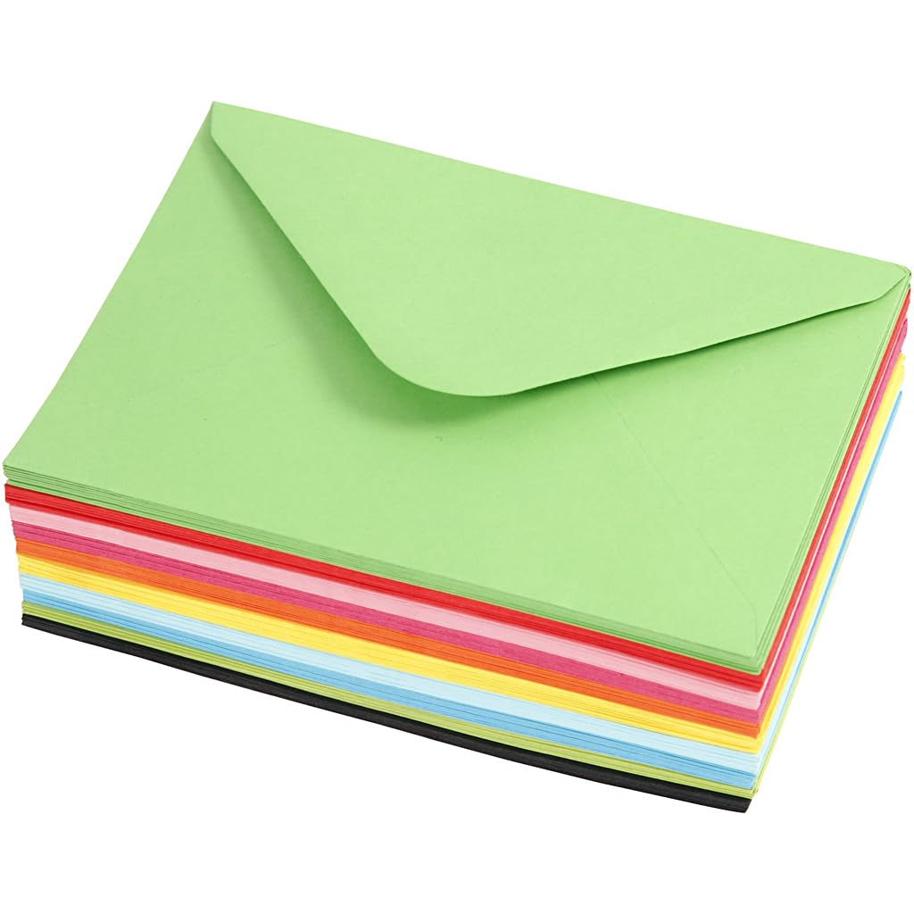 Creativ 20620 Colored Envelopes, C6 11,5x16 cm, 80 g, 100asstd