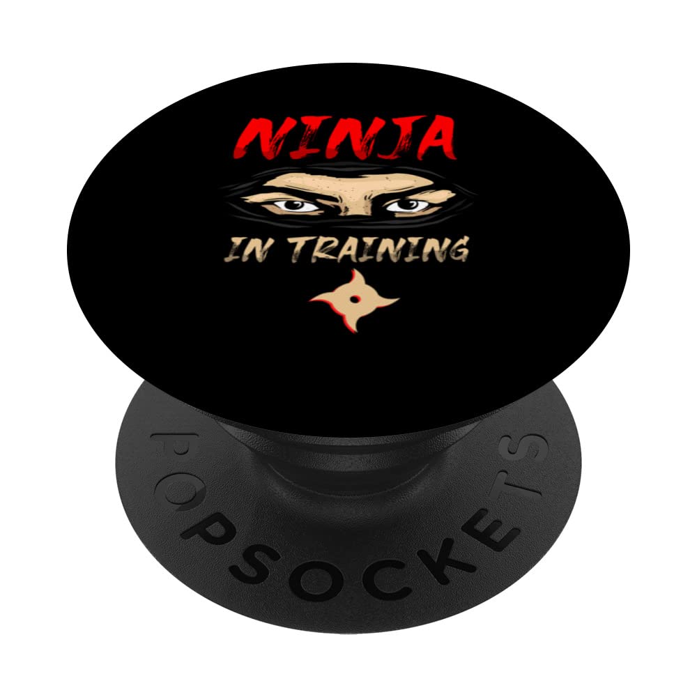 Ninja In Training Japanese Mercenary Shinobi Kunai Shuriken PopSockets Swappable PopGrip