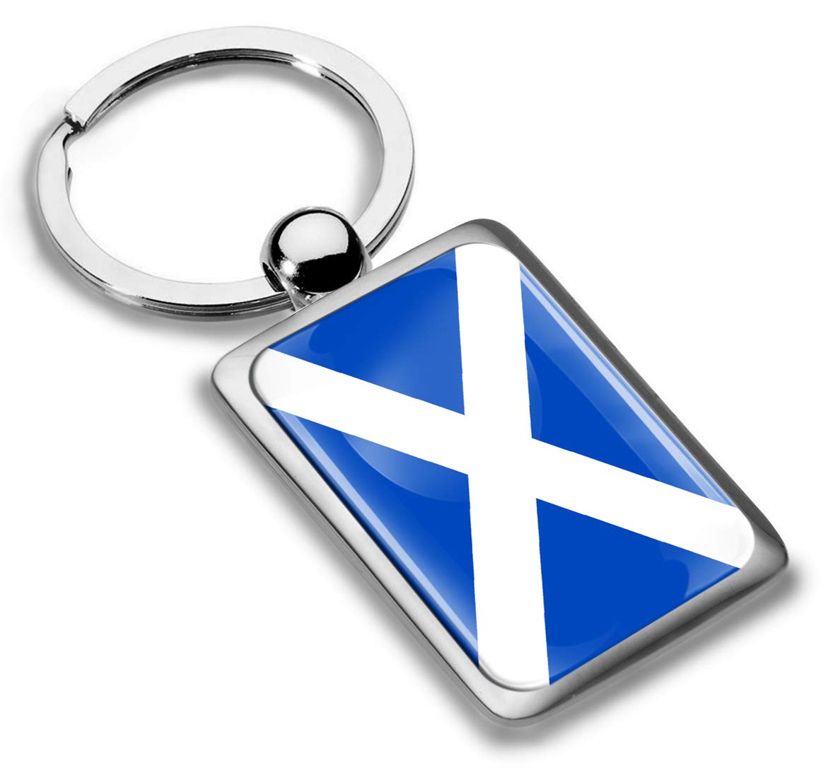 Biomar Labs Stainless Steel Metal Keychains Country Flag National Flags Design Durable Premium Accessory Car House Keys Backpack Gift Travel Souvenir (Scotland Scottish Flag KK 242) — image 1