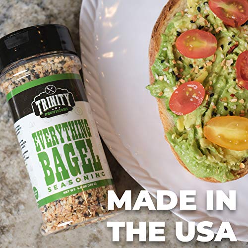 Trinity Provisions Everything Bagel Seasoning - Flavorful Spice Blend with Onion, Garlic, Salt, Sesame & Poppy Seeds - Gift Friendly Shaker Bottle for Chefs and Cooking Enthusiasts - Thumbnail 4
