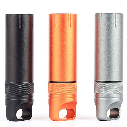 Eclimb 3pcs Portable Waterproof Aluminum Pill Box Bottle Storage Drug Holder Container Keychain for Outdoor Camping Travel