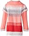Little Lass Little Girls' Toddler 2 Piece Sweater Set Belted Marled Cable, Coral, 3T