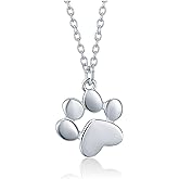 RUKYF 925 Sterling Silver Dog Paw Cat Panda Necklace for Women Cute Dainty Animal Pendant Necklace Gifts for Cat Mom Animals Lover…