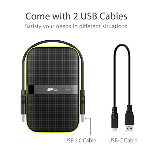 Silicon-Power-2TB-Rugged-Armor-A60-Military-grade-ShockproofWater-Resistant-USB-30-25-External-Hard-Drive-for-PC-Mac-Xbox-One-Xbox-360-PS4-PS4-Pro-and-PS4-Slim-Black