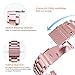 Fullmosa Watch Band, Quick Release Stainless Steel Replacement for Men Women, Metal Chain Watch Strap Width 16mm 18mm 19mm 20mm 22mm 24mm, Rose Pink, 22mm