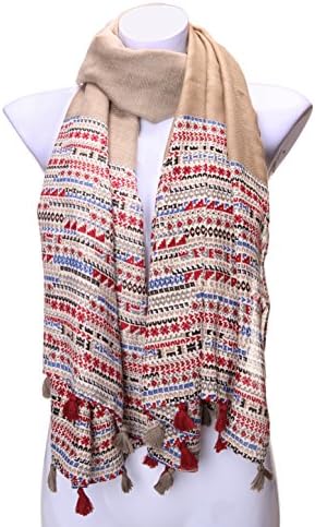 Velice Women's Light Weight Vintage Print Infinity Scarf Shawl Wrap (A-3)