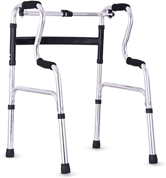 ZYLYL Walker Folding Deluxe Without Wheels, Lightweight Foldable Mobility Walker No Wheels for