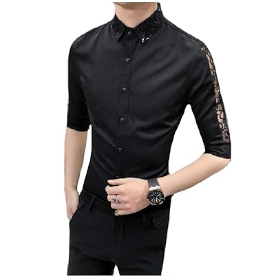 camisa de encaje hombre