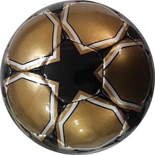 Soccer Ball Target Size 5 (Gold + Black Stars) By Best Soccer Buys